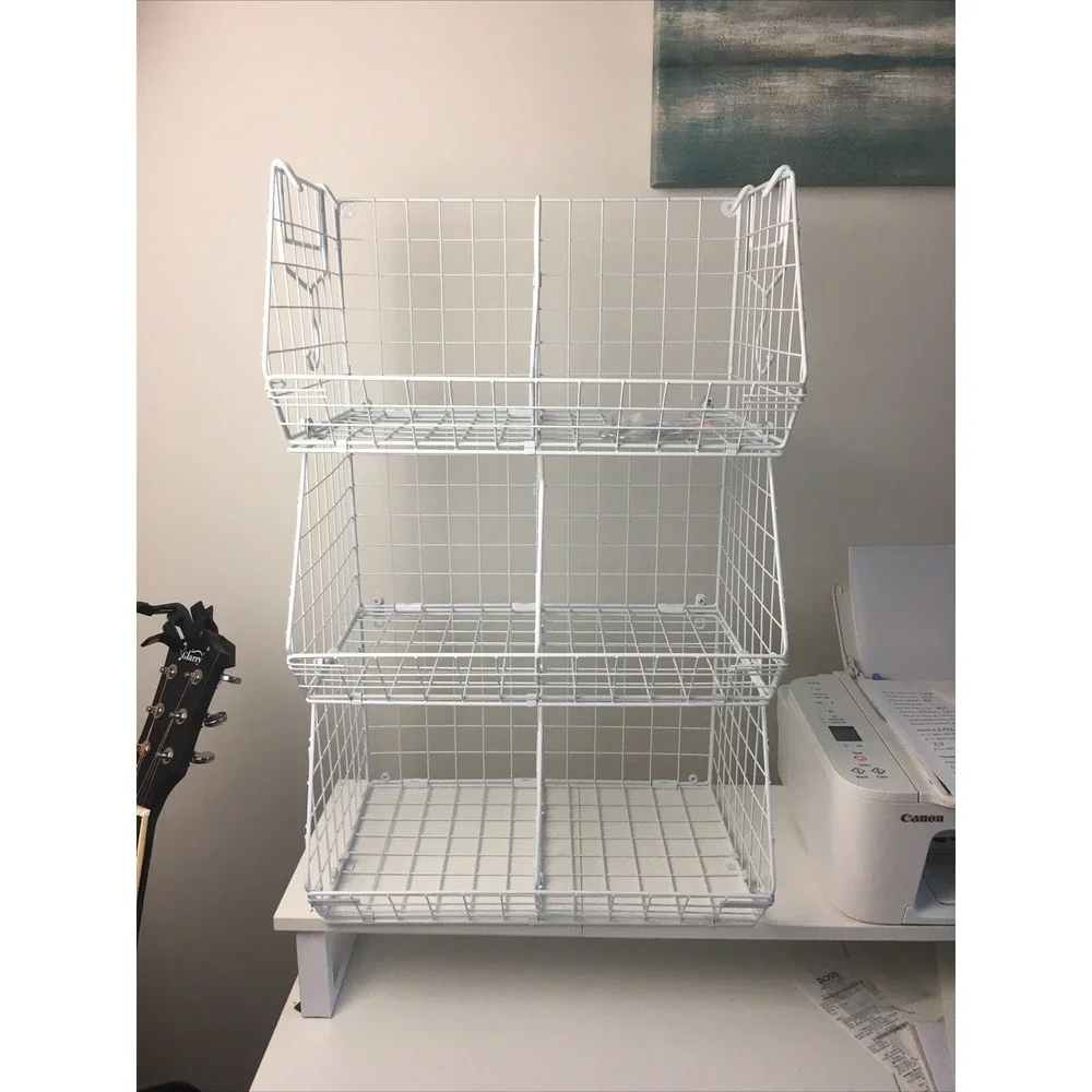 3 Tier Extra Large Closet Hanging Shelves with Divider, 16.5
